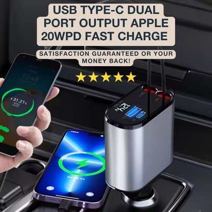 Simplify Your Life – 4 in 1 Retractable Phone Charger for Car | Keftoshop™