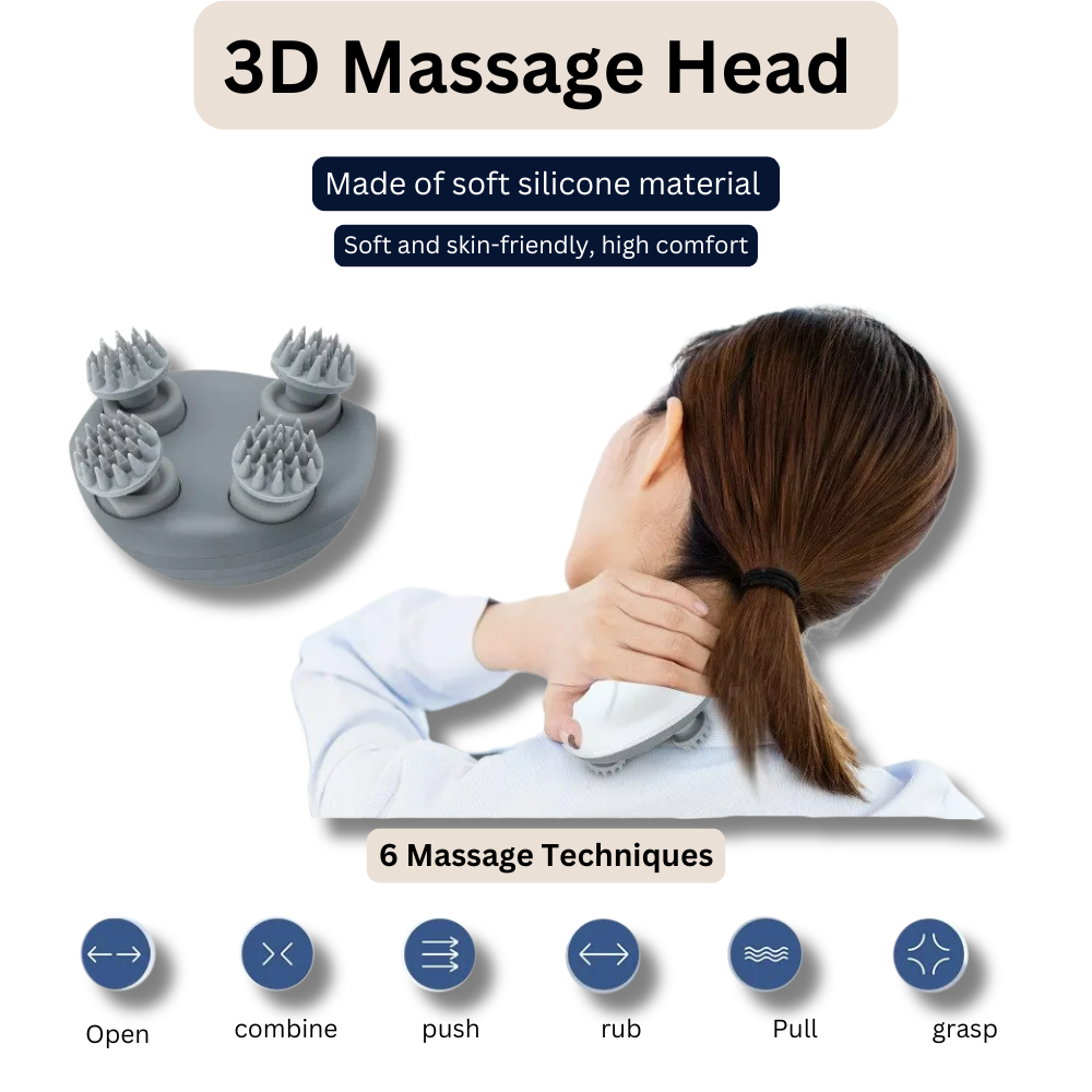 Electric Head & Scalp Massager – Relax, Rejuvenate & Boost Hair Growth | Keftoshop™